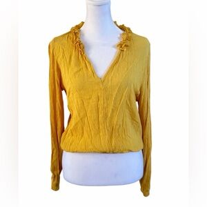 O’Neill Mustard Yellow Long Sleeve Blouse
